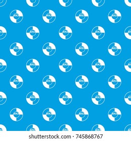 Vinyl pattern repeat seamless in blue color for any design. Vector geometric illustration