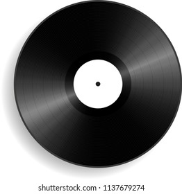 Vinyl, phonograph retro record. Vector Illustration