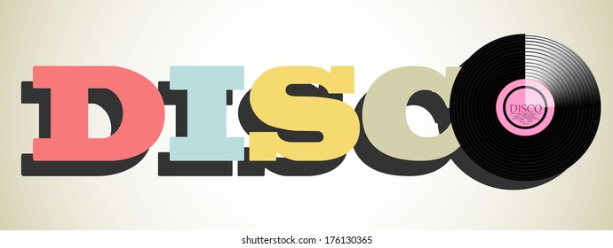 Vinyl plate , disco music media