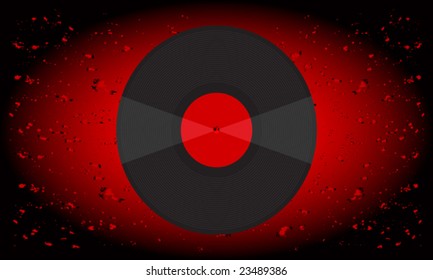 Vinyl plate over red and black background. To see similar please visit my gallery.