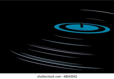 Vinyl player disk - vector