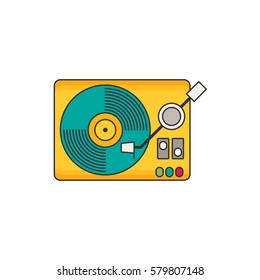 Vinyl player flat vector
