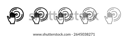 Vinyl player icon filled flat sign concept for web design.