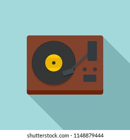 Vinyl player icon. Flat illustration of vinyl player vector icon for web design