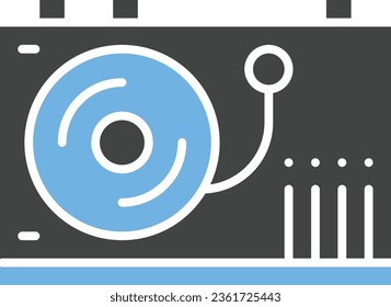 Vinyl Player Icon image. Suitable for mobile application.