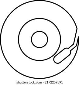 Vinyl player icon vector. Turntable sign Isolated on white background..eps
