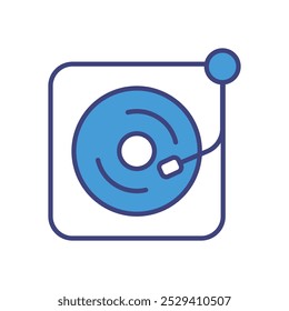 Vinyl Player icons vector stock illustration.