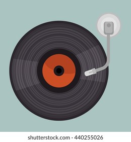 vinyl player isolated icon design, vector illustration  graphic 