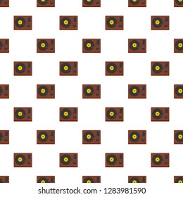 Vinyl player pattern seamless vector repeat for any web design