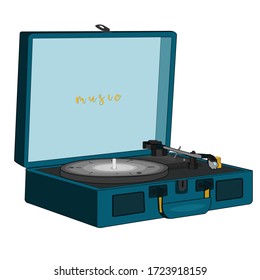 Vinyl player. Technology design. Vintage turntable. Record player vinyl record. 
