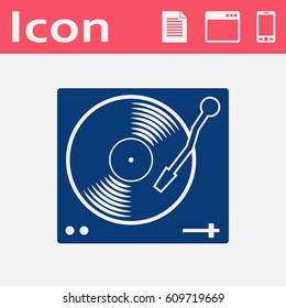 vinyl player vector flat icon 