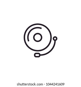Vinyl player vector icon dj symbol. Modern simple flat vector illustration for web site or mobile app