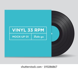 Vinyl record 33 RPM mock up 01