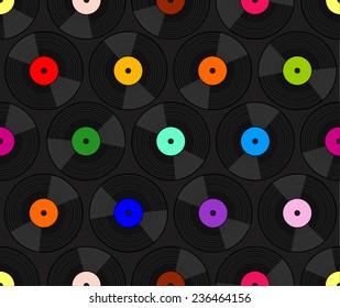 Vinyl record background. Vector illustration 