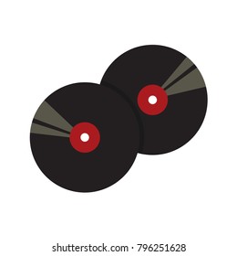 Vinyl Record Black Vector Illustration Graphic