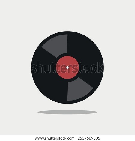 Vinyl record. Colored vector illustration.