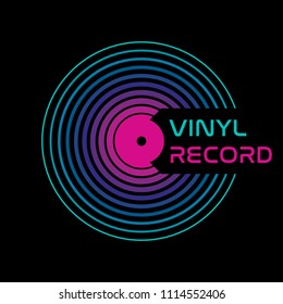 Vinyl record concept. Vector illustration in abstract style.