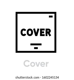 Vinyl Record Cover icon. Editable stroke