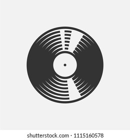 Vinyl record. Cute vector icon