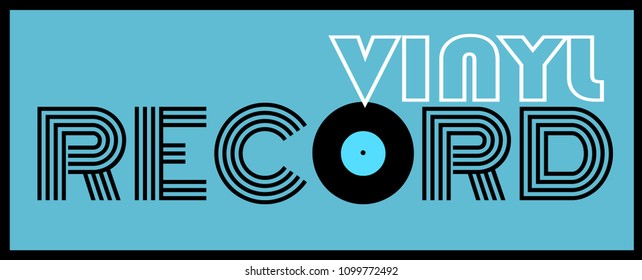 Vinyl record design with vintage record