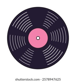 Vinyl record disk isolated vector illustration