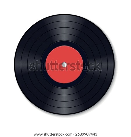 Vinyl record. Vinyl disk music.  Realistic vintage gramophone disc.