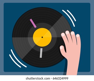 Vinyl Record Dj Scratch Deejay