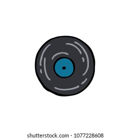 vinyl record doodle icon