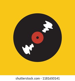 Vinyl record flat icon. You can be used Vinyl record icon for several purposes like: websites, UI, UX, print templates, promotional materials, info-graphics, web and mobile phone apps.