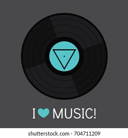 Vinyl record in a flat style. Vector illustration for a card or poster, print on clothes.