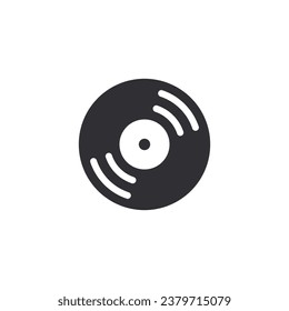 Vinyl record. Record for gramophone. Classic vinyl record for music. Audio file. Audio icon. Sound file. Music icon. Music file. Audio sign.  Voice icon. Audio system. Music player. Vinyl shop. Disc