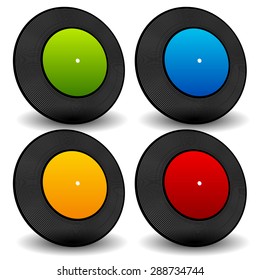 Vinyl record graphics.