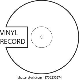 Icono de registro de vinilo. Grabación de audio. Vector, ilustración de dibujos animados. Vector.