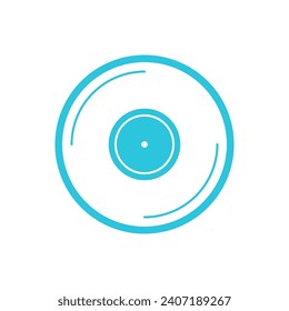 Vinyl record icon. From blue icon set.