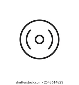 Vinyl Record icon Flat line illustration