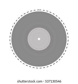 vinyl record icon image vector illustration design 