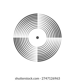 Vinyl record icon isolated on white background