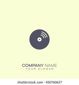 vinyl record icon. vinyl record logo
