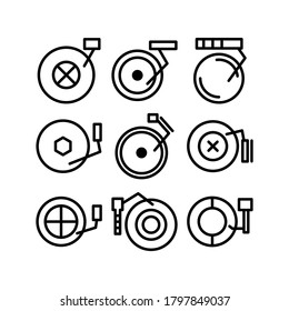 Icono de registro de vinilo o logotipo símbolo de signo aislado ilustración vectorial - Colección de iconos vectoriales de estilo negro de alta calidad
