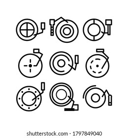 Vinyl Record Symbol oder Logo einzeln auf Zeichen, Vektorgrafik - Kollektion von hochwertigen, schwarzen Vektorsymbol
