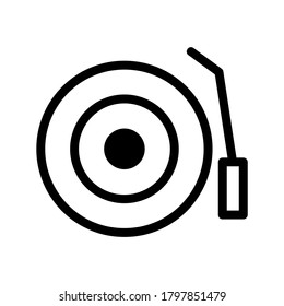 Vinyl Record icon or logo isolated sign symbol vector illustration - high quality black style vector icons
