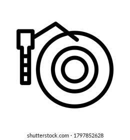 Icono de grabación de vinilo o logotipo símbolo de signo aislado ilustración vectorial - iconos vectoriales de estilo negro de alta calidad
