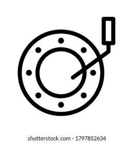 Icono de grabación de vinilo o logotipo símbolo de signo aislado ilustración vectorial - iconos vectoriales de estilo negro de alta calidad
