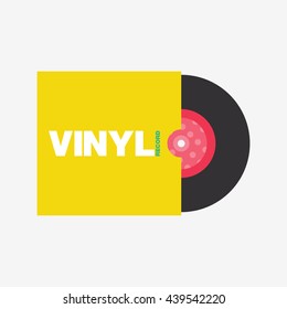 Vinyl Record Icon, Music Vector