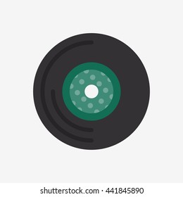 Vinyl Record Icon, Music Vector