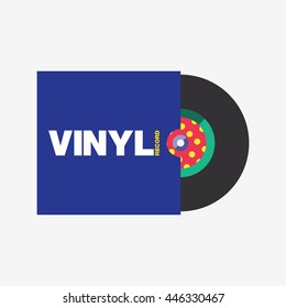 Vinyl Record Icon, Music Vector