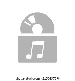 vinyl record icon on a white background, vector illustration