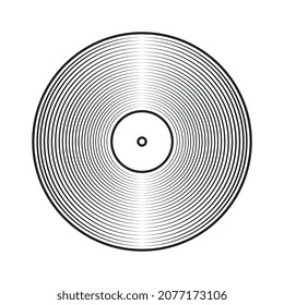 Vinyl record icon for playing classical music