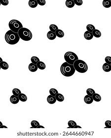 Vinyl Record Icon Seamless Pattern, Phonograph Record Icon, Gramophone Record, Vinyl Disk, Audio Disk Vector Art Illustration