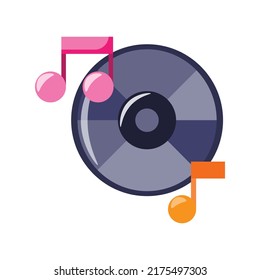 vinyl record icon. Subtable to place on music, tools music, etc. 